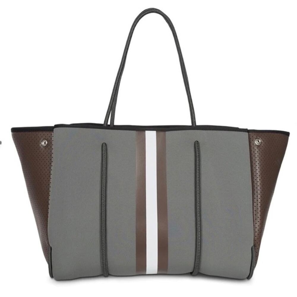 Haute Shore Greyson Cocoa Neoprene Tote Shoulder Bag NWOT